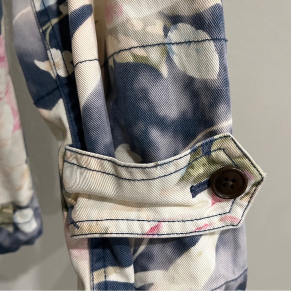 Polo Ralph Lauren Womens Floral denim Jacket Watercolor Button Front sz small - Picture 7 of 11